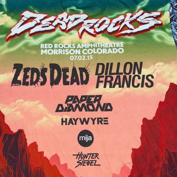 DEAD ROCKS Zeds Dead Music Festival T Shirt Mens Size M Graphic Print - Picture 7 of 9